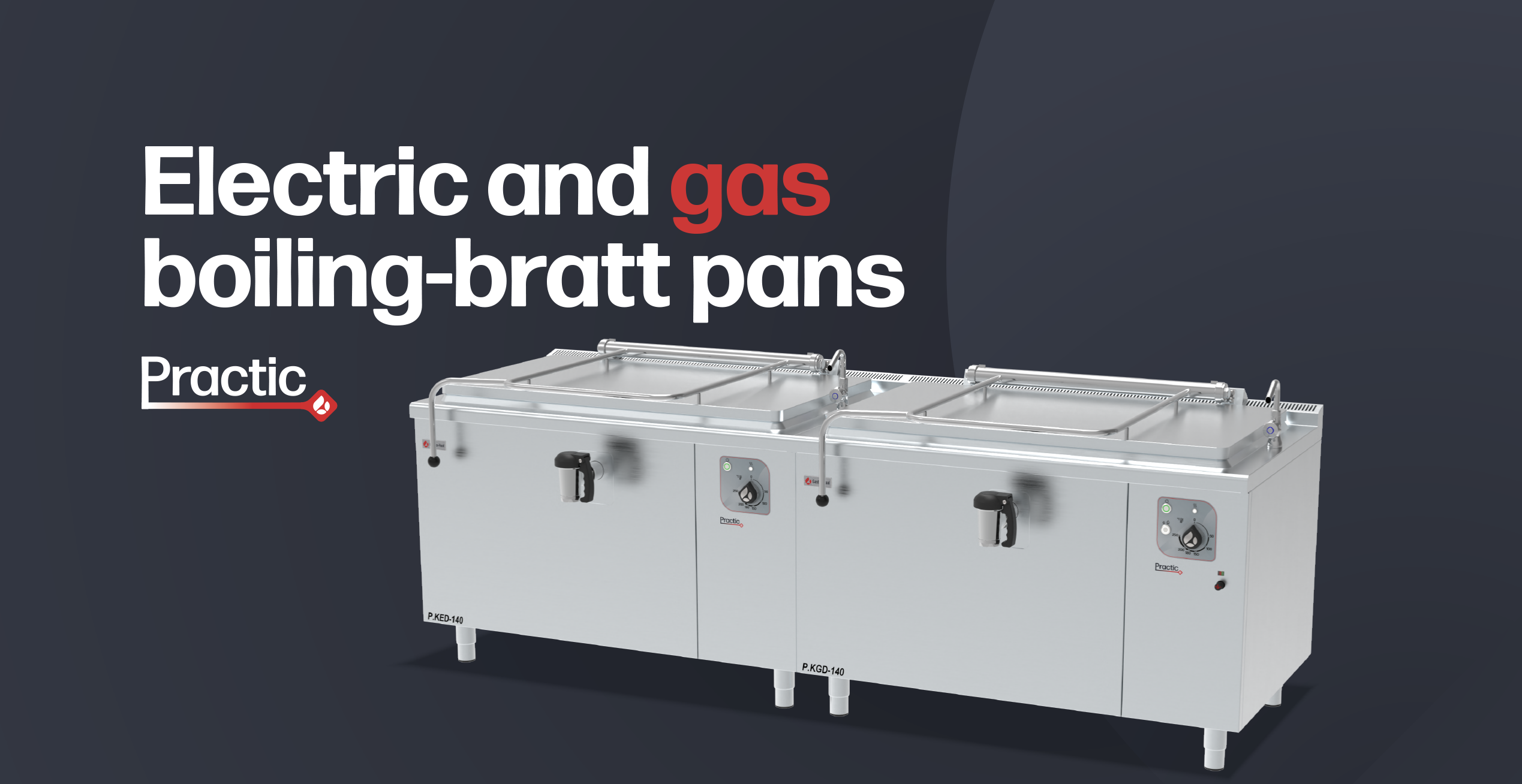 Electric and gas boiling-bratt pans