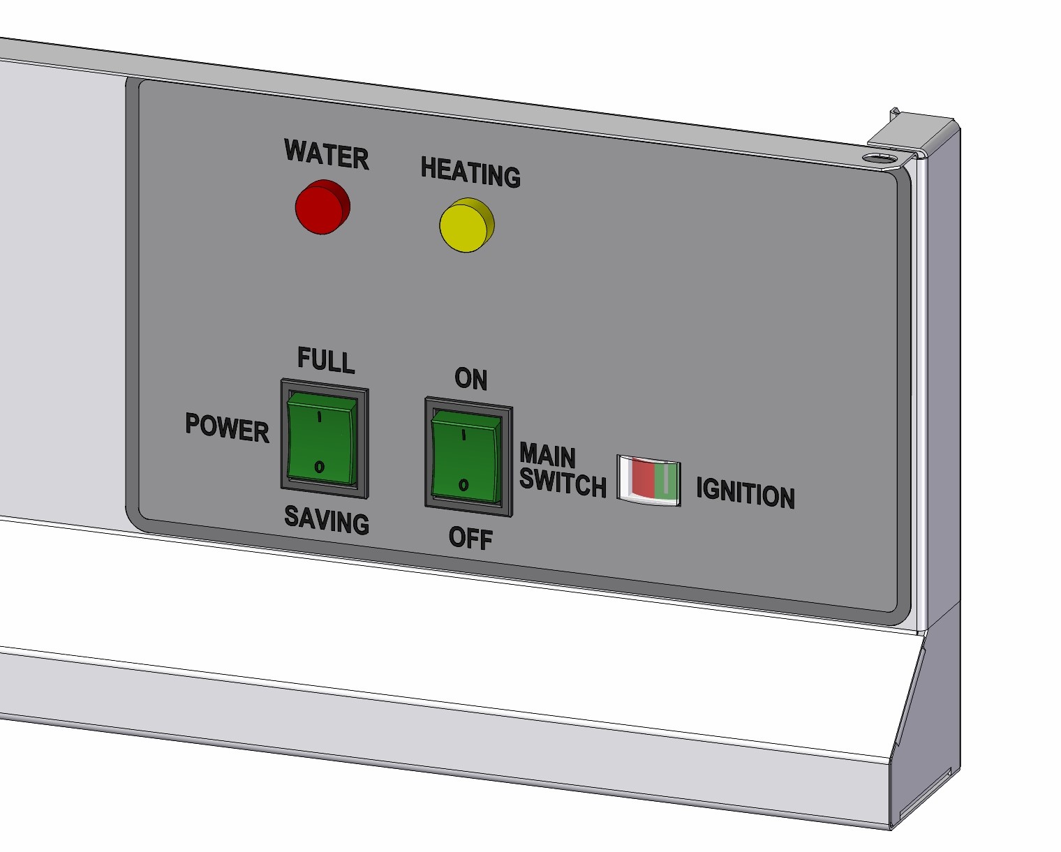 ovládací panel plynový varný kotel